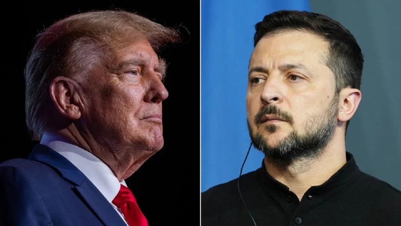 Đây là cuộc trao đổi trực tiếp đầu tiên giữa ông Zelensky và ông Trump kể từ khi cựu tổng thống Mỹ kết thúc nhiệm kỳ vào năm 2021. Ảnh: CNN