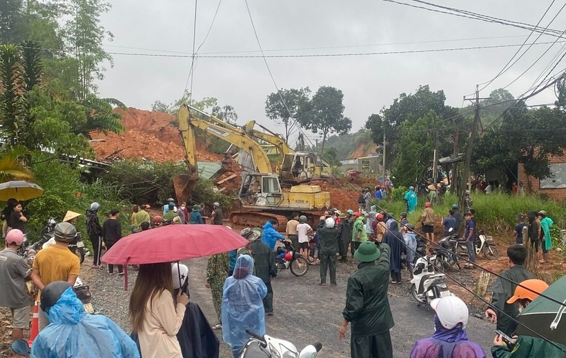 Hiện tượng vụ sạt lở. Ảnh: Vnexpress