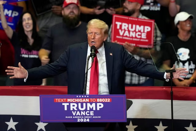 Ông Donald Trump trong chiến dịch tranh cử 2024. Ảnh: Getty