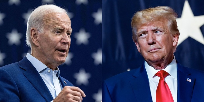 Tổng thống Joe Biden và cựu Tổng thống Donald Trump phản ứng trái ngược sau khi Giám đốc Sở Mật vụ Mỹ từ chức. Ảnh: NBC News