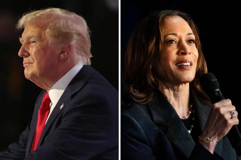 Cựu Tổng thống Mỹ Donald Trump và Phó Tổng thống Mỹ Kamala Harris. Ảnh: NY Times