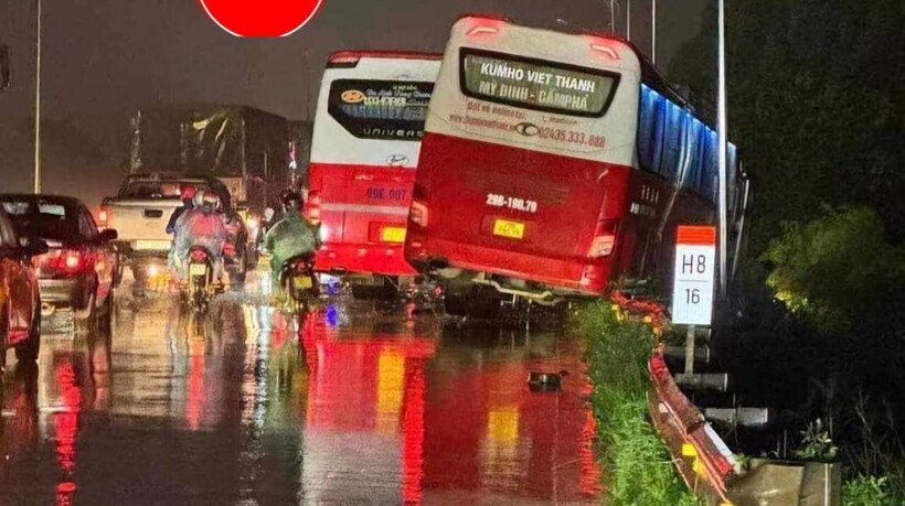 Hiện trường xảy ra vụ tai nạn. Ảnh: báo Giao thông.