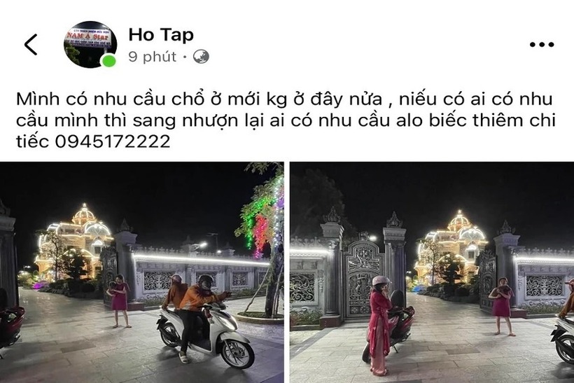 Chiều 24/7, ông Hồ An Tập đăng tải trên trang cá nhân "Ho Tap" rao bán căn biệt thự xây trái phép trên đất nuôi trồng thủy sản. Ông Tập cho hay ông đã nỗ lực hết sức để cứu ngôi biệt thự mà cả đời vợ chồng làm lụng vất vả mới xây dựng được. Tuy nhiên, phải tốn hơn 10 tỷ đồng để thực hiện thủ tục chuyển đổi mục đích sử dụng đất để ngôi biệt thự tồn tại thì ông đã "lực bất tòng tâm".