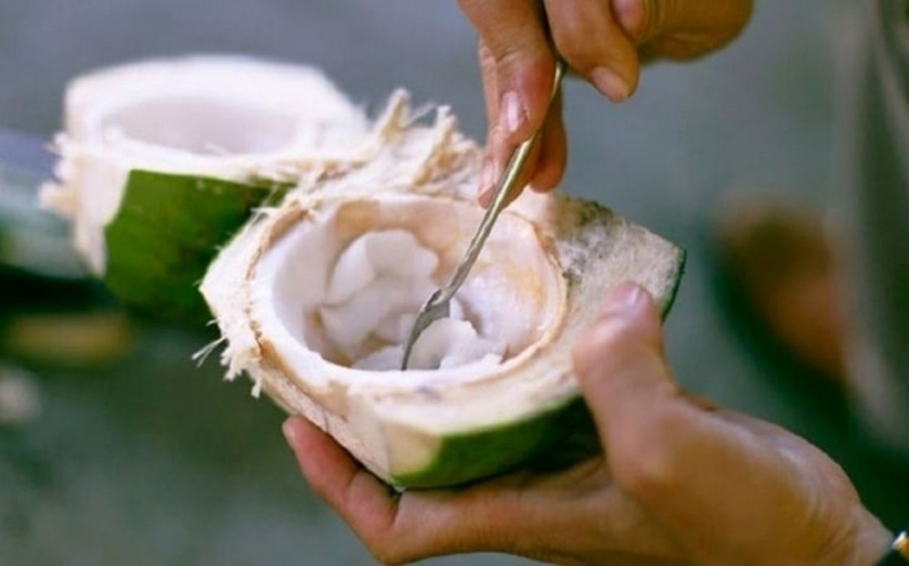 Cơm dừa non vhứa các khoáng chất và chất dinh dưỡng cần thiết. Ảnh minh họa