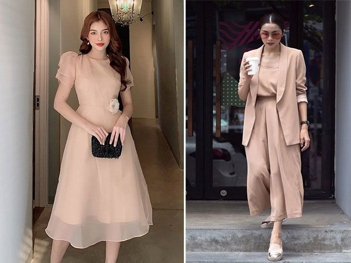 Màu nude hài hòa với tông màu da trắng, tạo nên vẻ ngoài tự nhiên, thanh lịch và tinh tế