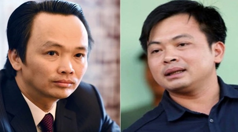 Cựu Chủ tịch FLC Trịnh Văn Quyết và cựu Tổng Giám đốc Doãn Văn Phương. (Ảnh: Lao động)