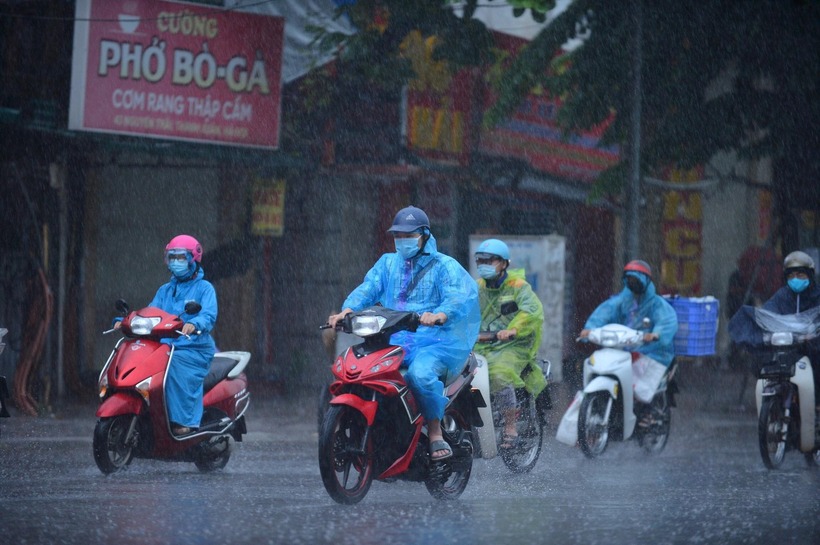 Miền Bắc bước vào đợt mưa lớn diện rộng từ đêm 28/7 kéo dài hết ngày 31/7. Ảnh minh hoạ