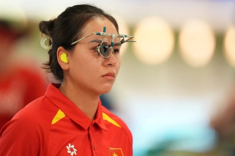 Vận động viên Trịnh Thu Vinh hụt huy chương Olympic Paris 2024 đáng tiếc. Ảnh: Reuters