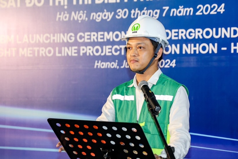 Ông Nguyễn Bá Sơn, Phó Trưởng ban MRB phát biểu tại buổi lễ khởi công