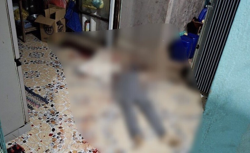 Hiện trường vụ bố chồng chém con dâu tử vong ở Sóc Trăng. Ảnh: Công lý