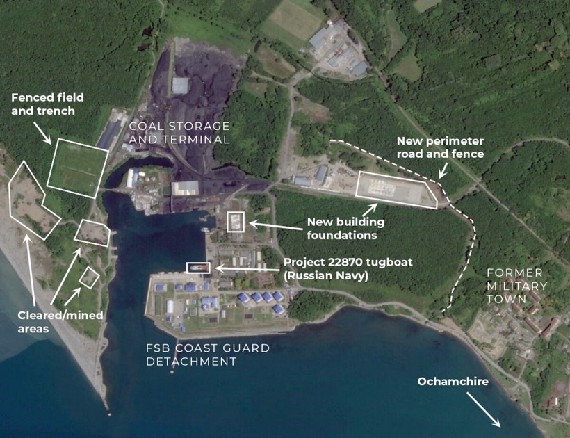 Hình ảnh vệ tinh hé lộ căn cứ mới của Hạm đội Biển Đen Nga. Ảnh: Bellingcat