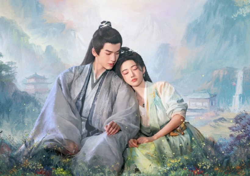 Trương Lăng Hách vào vai nam chính Kê Dương, còn Cảnh Điềm đảm nhận vai nữ chính Nam Nhan trong phim Tứ Hải Trọng Minh. Ảnh: Weibo