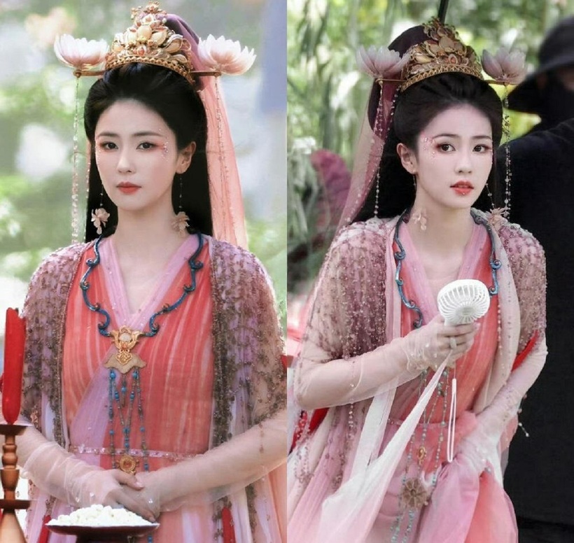 Tạo hình không được lòng fan của Bạch Lộc trong "Lâm giang tiên". Ảnh: Weibo
