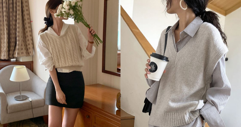 Phối áo sơ mi với áo ghi-lê mang đến vẻ ngoài trẻ trung, năng động