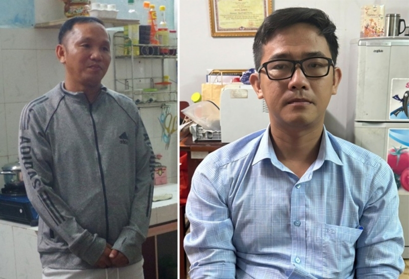 Hai bị can Ngô Ngọc Quyền và Nguyễn Quốc Huy. Ảnh: Công An Nhân Dân