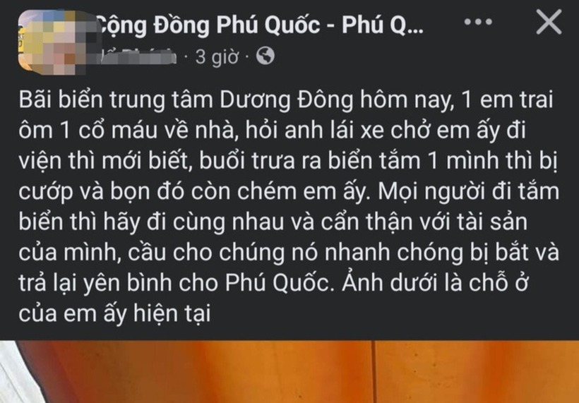 Một trang Facebook đăng thông tin trên cộng đồng mạng Phú Quốc - Ảnh chụp màn hình Facebook. Ảnh: Tuổi Trẻ