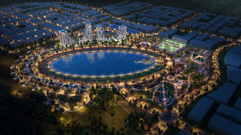 Phối cảnh khu công viên sinh thái và nhà ở chuyên gia tại Danang IT Park.