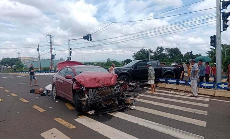 Hiện trường xảy ra vụ tai nạn. Ảnh: Báo Gia Lai.