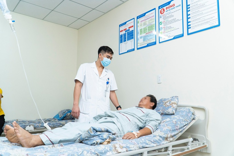 Sau phẫu thuật tình trạng sức khỏe bệnh nhân ổn định, hồi phục tốt. Ảnh: BVCC.
