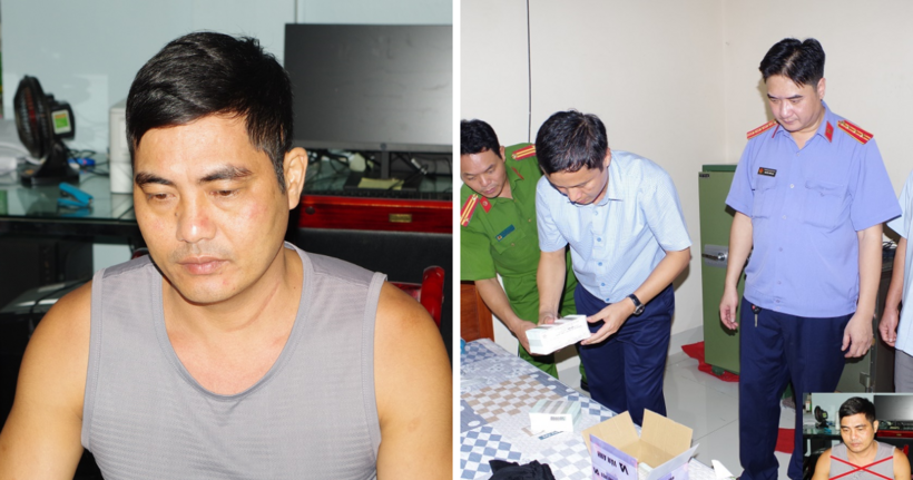 Cơ quan công an khám xét nơi ở của đối tượng Trần Văn Dương. (Ảnh: Công an Hà Nam)
