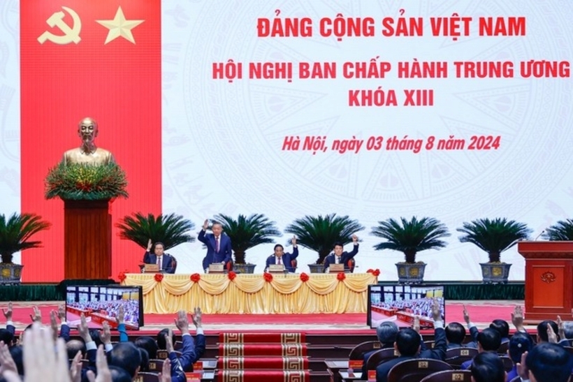 Hội nghị Ban Chấp hành Trung ương Đảng khoá XIII. Ảnh: VGP