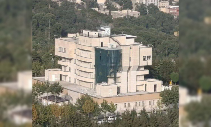 Công trình được cho là nơi ở của thủ lĩnh Hamas tại Tehran, Iran trong ảnh công bố ngày 31/7. Ảnh:TWZ