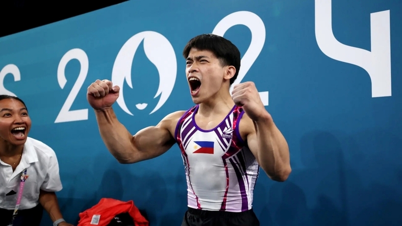 Với phần thi gần như hoàn hảo, VĐV Philippines Carlos Yulo là VĐV Đông Nam Á đầu tiên giành HCV Olympic Parris 2024.