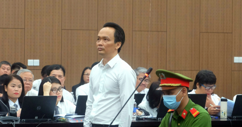 Cựu Chủ tịch FLC Trịnh Văn Quyết ở phiên tòa.