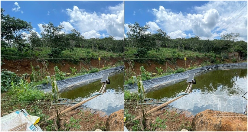 Hiện trường vụ đuối nước thương tâm. (Ảnh: Báo Đắk Nông)