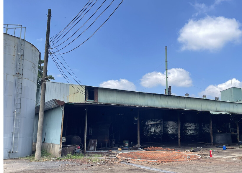 Khu vực nhà xưởng chứa lò hơi. (Ảnh: Công an Bình Phước)