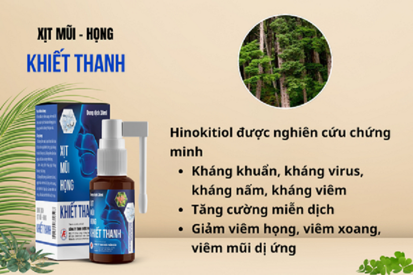 Xịt mũi họng Khiết Thanh - Hết xoang, sạch họng, kháng viêm đường hô hấp