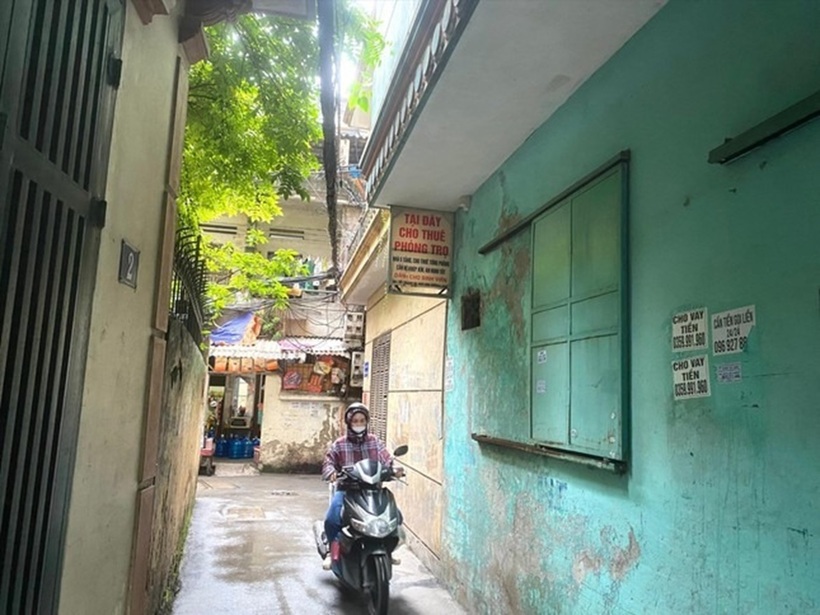 Nhà trọ tại khu vực đường Láng, quận Đống Đa, Hà Nội. Ảnh: Tiền phong