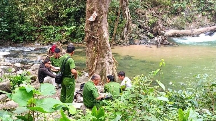 Con suối nơi thanh niên bị đuối nước. Ảnh: Pháp luật TP.HCM