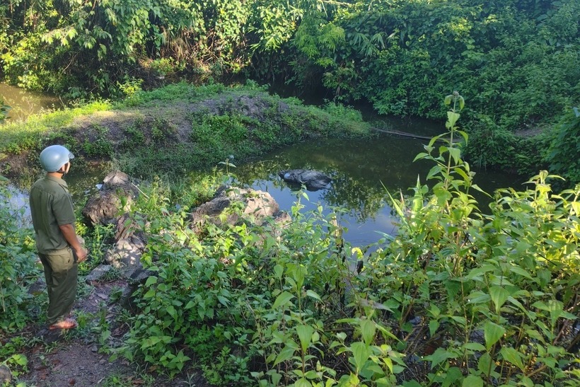 Ao nước nơi xảy ra vụ việc. Ảnh: Dân Trí