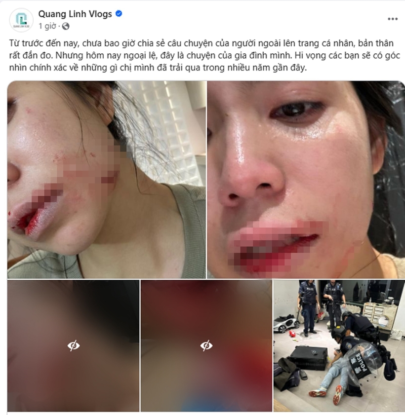 Quang Linh chia sẻ bài viết của Hằng Du Mục, đồng thời khẳng định mối quan hệ giữa hai người.