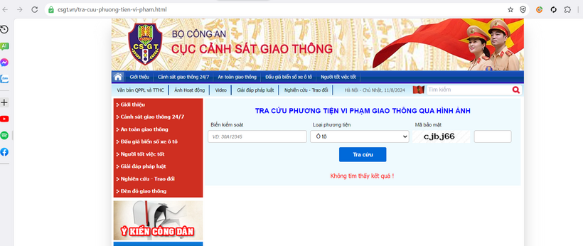 Hướng dẫn tra cứu xe máy vi phạm giao thông