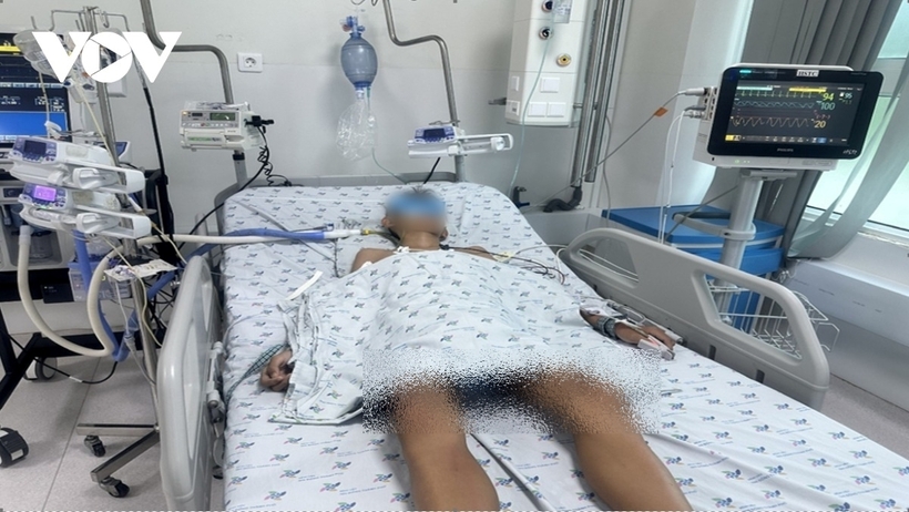 Tình trạng của bệnh nhi đã cải thiện sau gần 1 tuần điều trị. Ảnh: VOV
