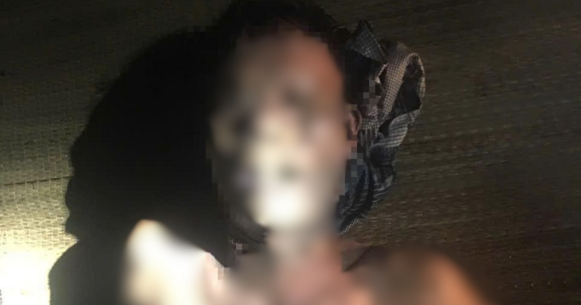 Ông N. khi được phát hiện tử vong dưới mương nước thuộc khu Đồng Cạnh, thôn Quảng Tân, xã Nam Tân. (Ảnh: Phong Tuyết)