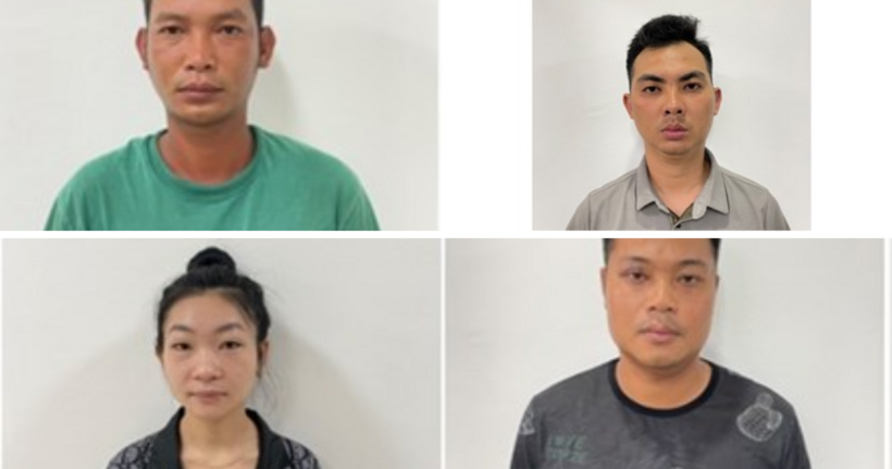 Các đối tượng bị bắt giữ.