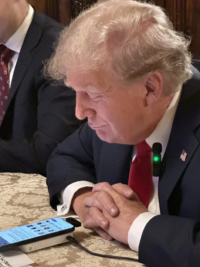 Ảnh chụp ông Donald Trump khi đang trò chuyện với tỷ phú Elon Musk. trên Twitter Spaces. Ảnh: Daily Caller.