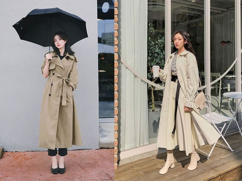 Trench coat với thiết kế thanh lịch và tinh tế là sự lựa chọn không thể thiếu trong mùa giao mùa.