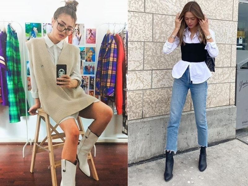 Cách phối đồ này phù hợp cho những ngày trời se lạnh, tạo nên vẻ ngoài vừa ấm áp vừa thời trang.