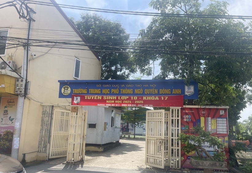 Trường THPT Ngô Quyền - Đông Anh. Ảnh: báo Phụ nữ Thủ đô.