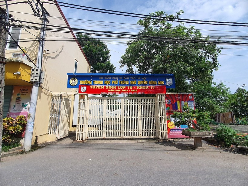 ường THPT Ngô Quyền - Đông Anh (Hà Nội) nơi xảy ra vụ việc - Ảnh: Tuổi Trẻ