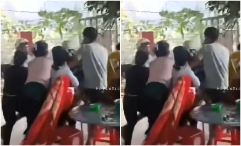 Hai bên gia đình giằng co quyết liệt để tranh chấp thi thể một thanh niên tử vong nghi tự tử. (Ảnh cắt từ clip)