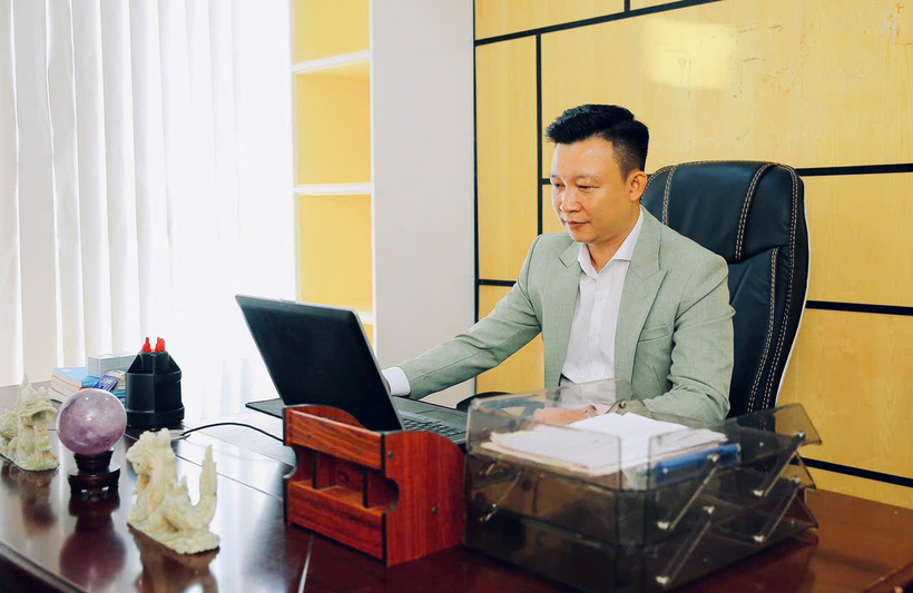 Ông Nguyễn Ngọc Dũng - Giám đốc Công ty đá mỹ nghệ Thiên Đức.