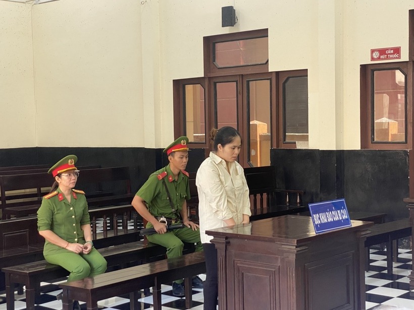Bị cáo Nguyễn Thị Thanh tại phiên tòa. Ảnh: VOV