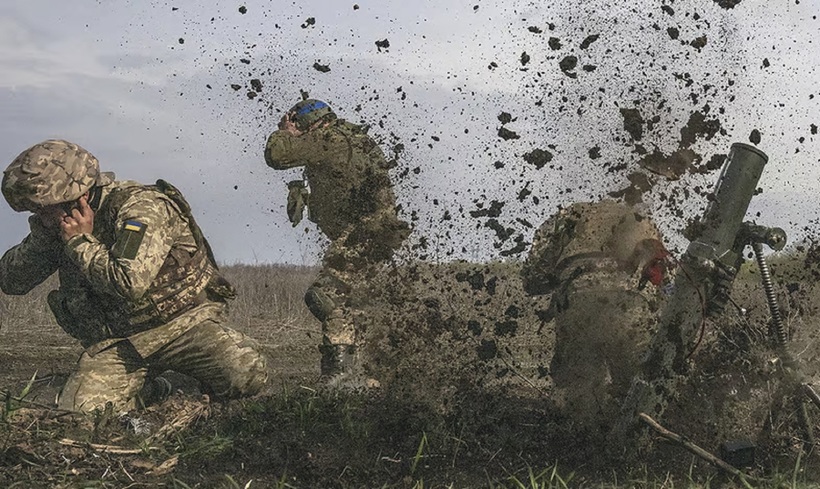 Binh sĩ Ukraine trên chiến trường. Ảnh: Getty