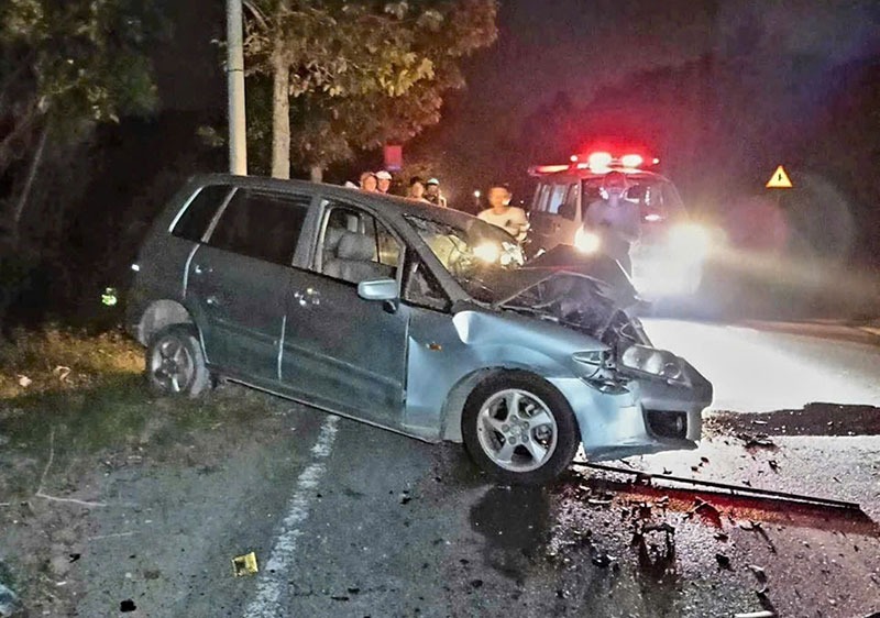 Hiện trường xảy ra vụ tai nạn. Ảnh: Báo CAND.