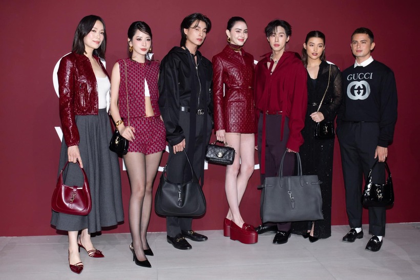 Chi Pu cùng dàn sao Thái tại một sự kiện của Gucci